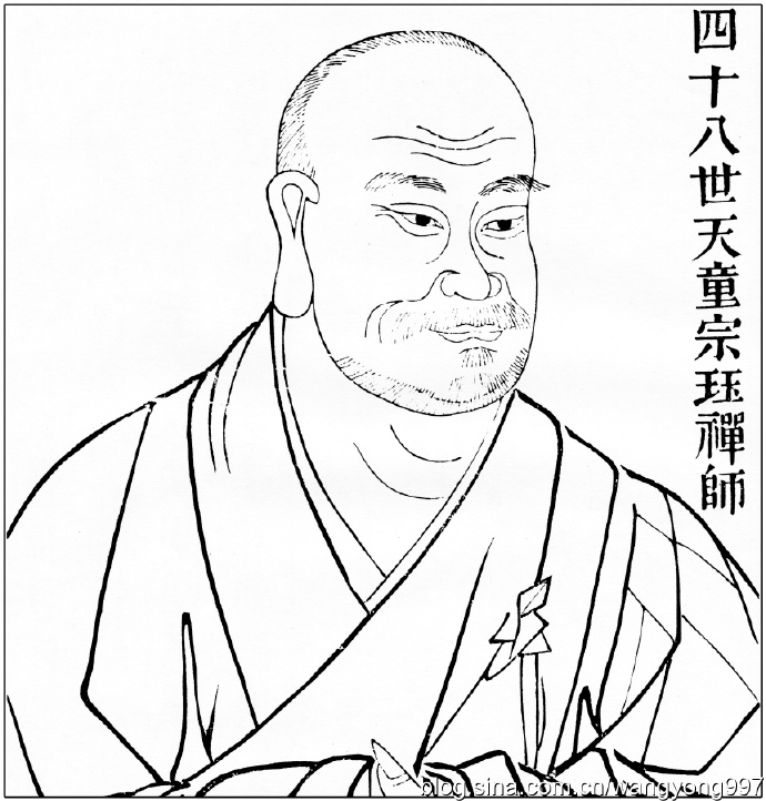 他住持天童禅寺时，学众恒愈三千